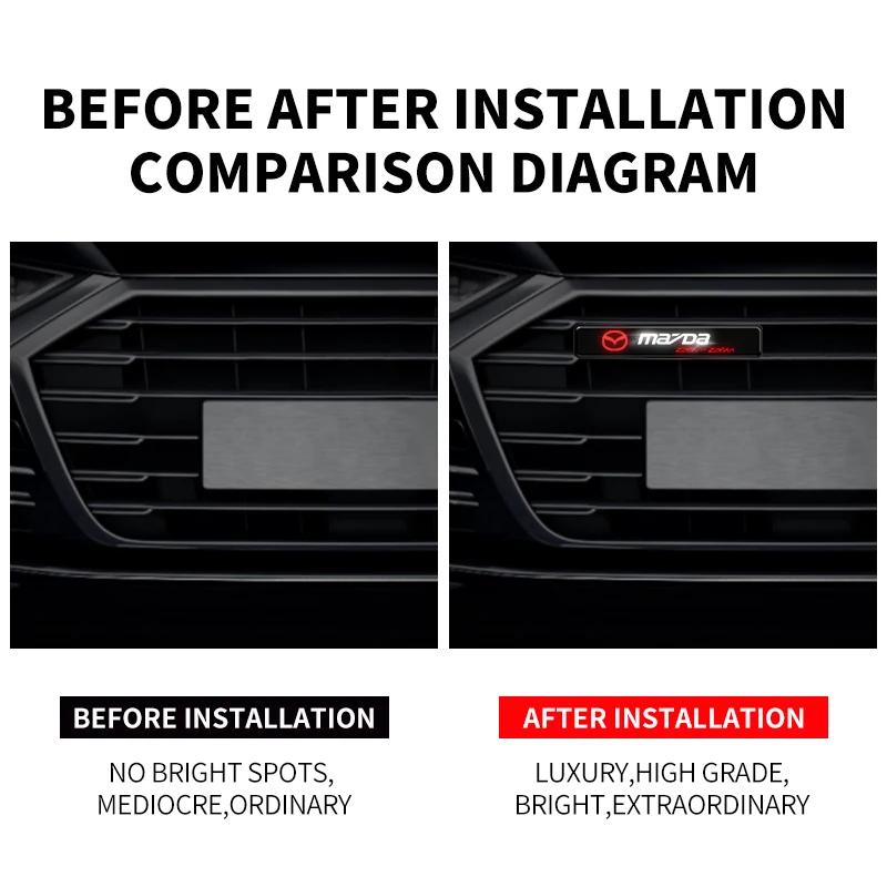 Auto LED Fronthauben-Kühlergrill Emblem Abzeichen Dekorative Leuchte für Mazda 3 CX3 CX4 CX5 CX7 CX8 CX9 CX30 RX7 Atenza Axela Zubehör