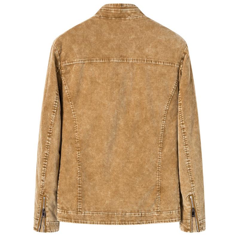Korean Style Light Denim Stand Collar Spring Jacket