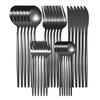 24/30pcs Dinnerware Set Fork Spoon Set Stainless Steel Dinnerware Set for Family Gatherings Rust-proof Cutlery for 6 for Kitchen