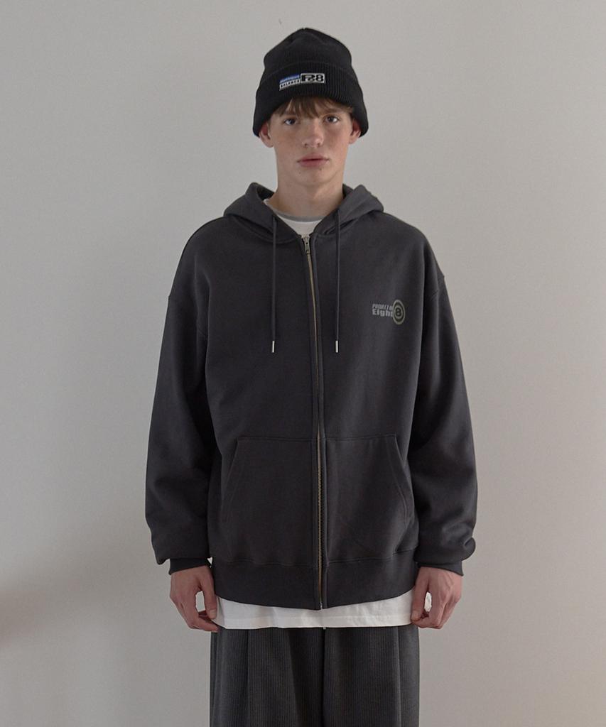 Po8 8Symbol Zip-Up Hoodie - Dark Gray