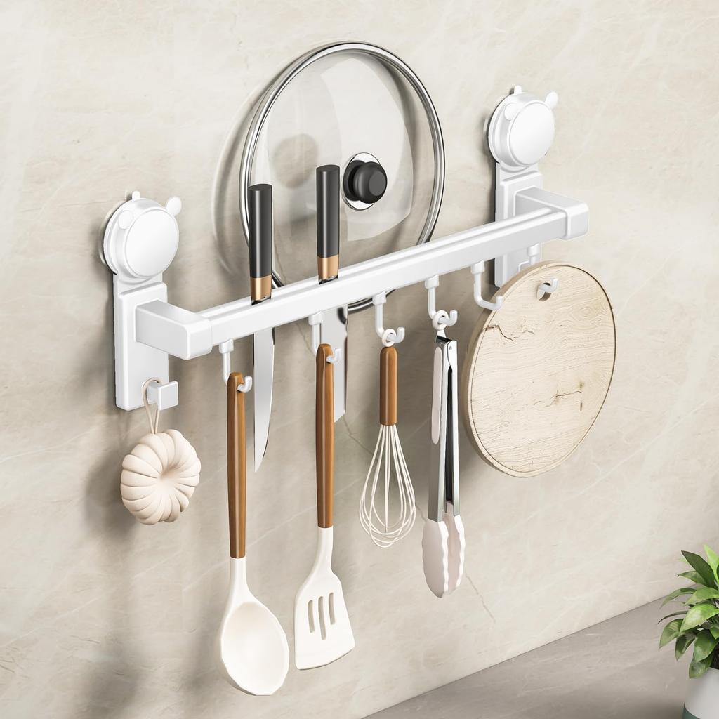 Kitchen Tool Wall Suction Kitchen Cooking Utensil No Drilling 6 CICUFY Hooks, Mounted, Adhesive, Cup, Strong, Wall-Mounted, Storage, Storage,