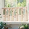 Dustproof Linen Door Curtain Natural Fiber Privacy Screen Adjustable Size for Apartments Studios Home Decoration
