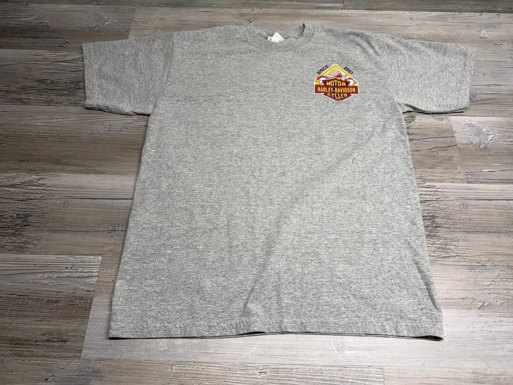 Harley-Davidson Baghdad Iraq Map T-Shirt Mens Size M Gray Motorcycle Graphic Tee