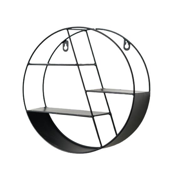

Storage Organizer Floating Geometric Figure Smooth Lines Creative Round Shape Storage Rack for Home 2 чёрный