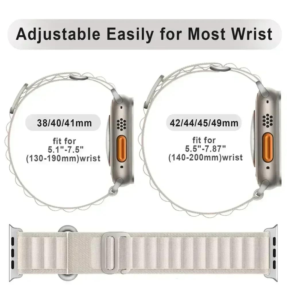 Alpine Strap for Apple Watch Bands 44mm 40mm 49mm 45mm 41mm 38 42mm Nylon Bracelet Iwatch Ultra 2Series 10 9 3 4 5 6 7 8 SE Band