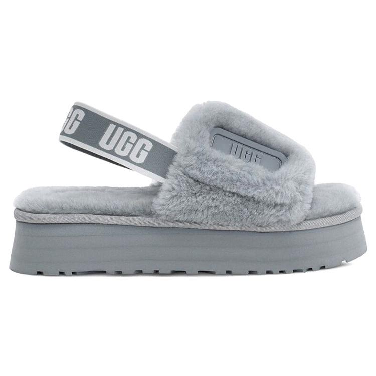 (WMNS) UGG Disco Slide Cozy Thick Sole Casual Slipper Gray Women's 1112258-AFG