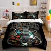 Stylized Guitar with Text. Bedding Sets Duvet Cover Sets Duvet Covers Pillowcases(1 * Duvet Cover 2 * Pillowcases Without Duvet Insert)