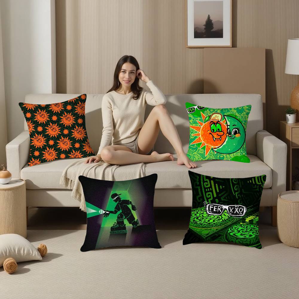 Singer F-Feid Luna Pillow Case Sofa Living Room Bedroom Double-Sided Printing Square Cushion Nap Time Pillow Case