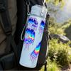 1PC Rainbow Glitch Number Six Seven 750ml Color Plastic Sports Water Bottle Leakproof Flip Straw Lid Suitable for Sports Office Home Use