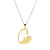 Accessories Black and White Cat Pair Hug Splicing Pendant Clavicle Chain Titanium Steel Necklace