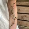 Little Daisy Arm Tattoo Sticker Niche New Chinese Aesthetic Small Fresh Tattoo Sticker