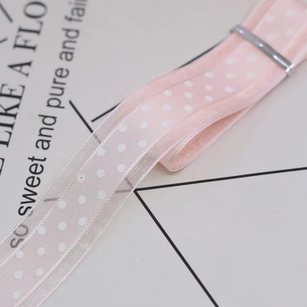 25mm 5meters Organza Ribbon Christmas Wedding Decor DIY Sewing Fabric Chiffon Lace Ribbon Hair Bow Gift Bouquet Decoration