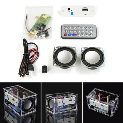 Home Stereo Sound Amplifier Audio Amplifier Module Cube Kit Support U Disk Bluetooth-compatible Playback Speaker DIY Kit
