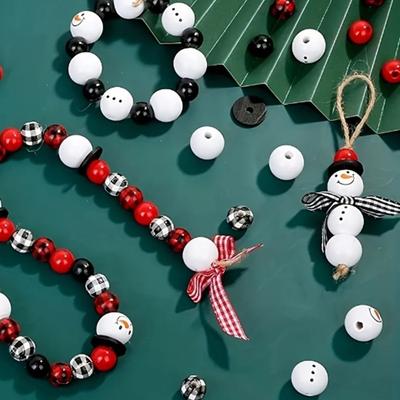 Festival Christmas Beads Handcraft Party Snowman 100pcs