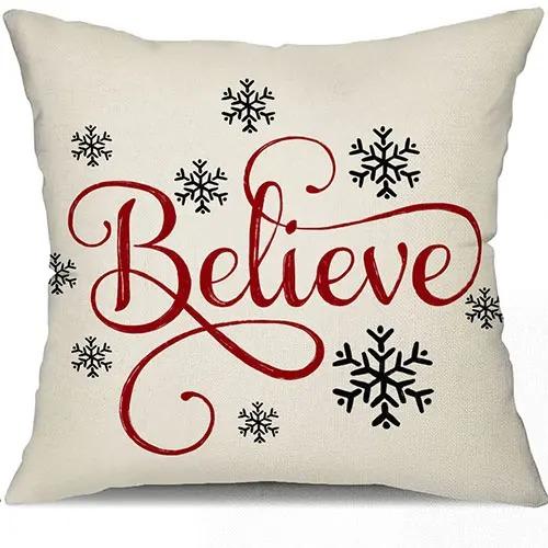 

1 шт. Веселого Рождества праздничное украшение наволочка Рождественская елка Снеговик узор диванная подушка комплект украшение для дома подарок 40x40cm