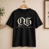 OG Original Grandpa T-Shirt Vintage Monogram Black Family Unisex Graphic Tee