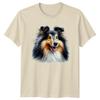 Sheltie Dog Portrait Graphic Pet Lover Collie Dog Breed TShirt