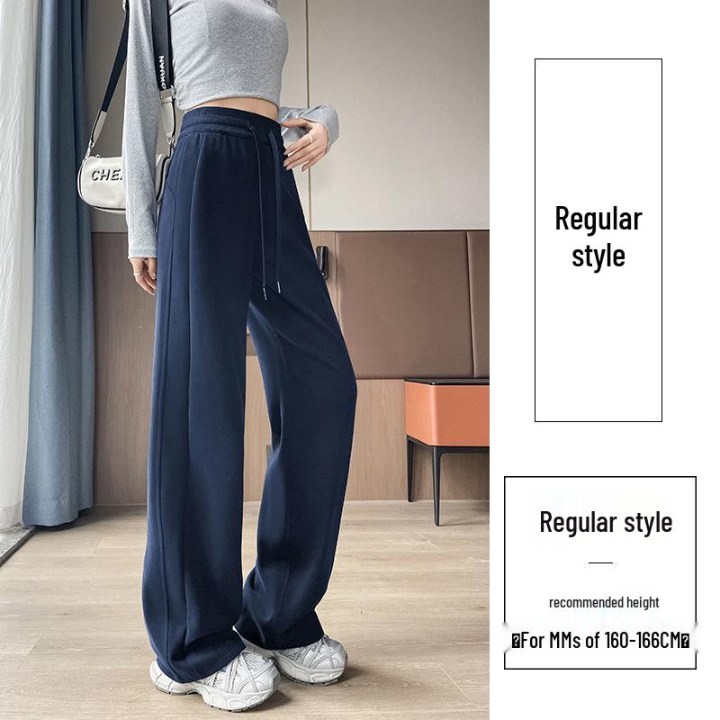 Damskie spodnie dresowe na wiosnę/jesień 2025 - Mały rozmiar, Prosta nogawka, Casualowa odzież sportowa