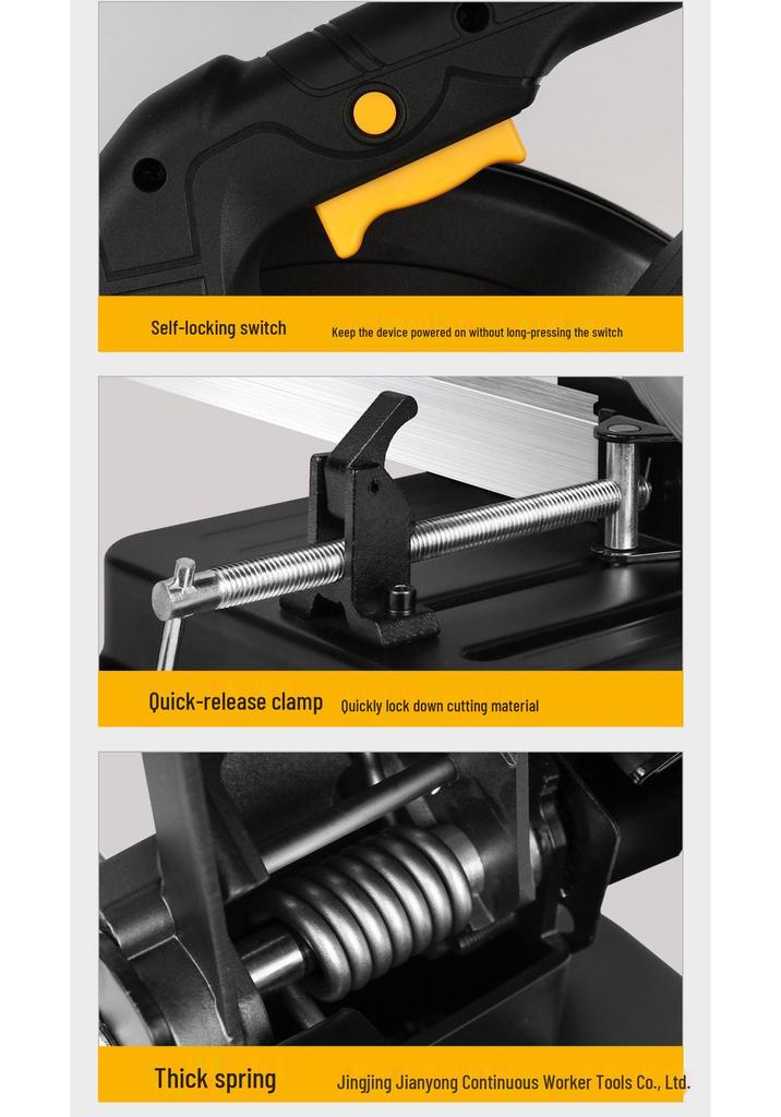 LUXTER 14" Metal Cut-Off Saw for Steel, Iron, and Aluminum