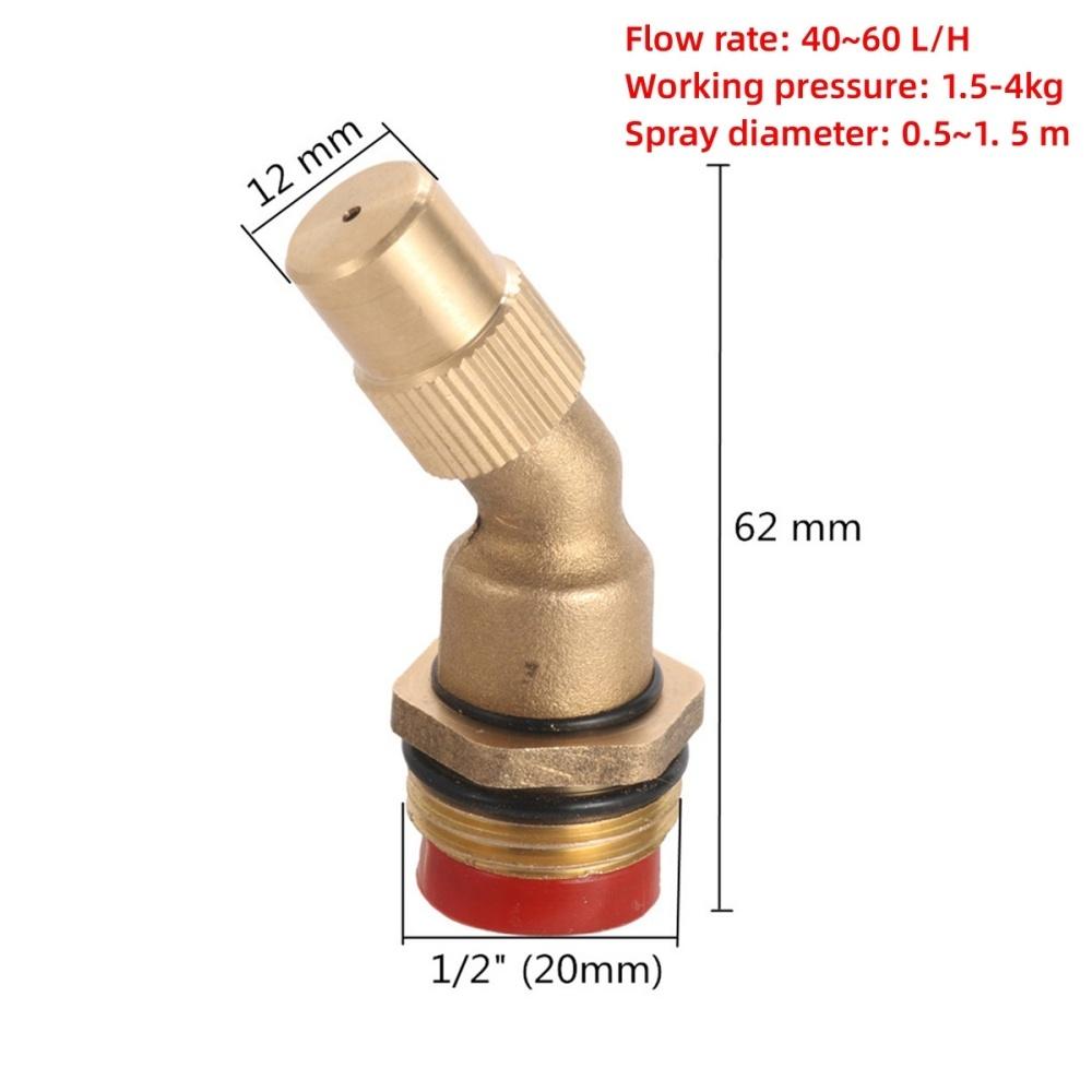 1/4" 1/2" Brass Garden Sprayer Nozzle 1/2/3/4 Hole Orchard Agriculture Irrigation Pesticide Spraying Sprinkler Head with Filter