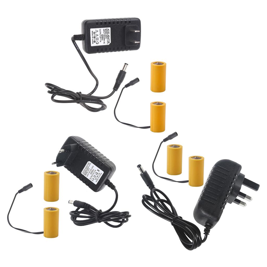 3V LR14 C Dummy Battery C Size Battery Eliminators Cable Replace 2Pcs 1.5V C Batteries for LED Light Electronic Toy