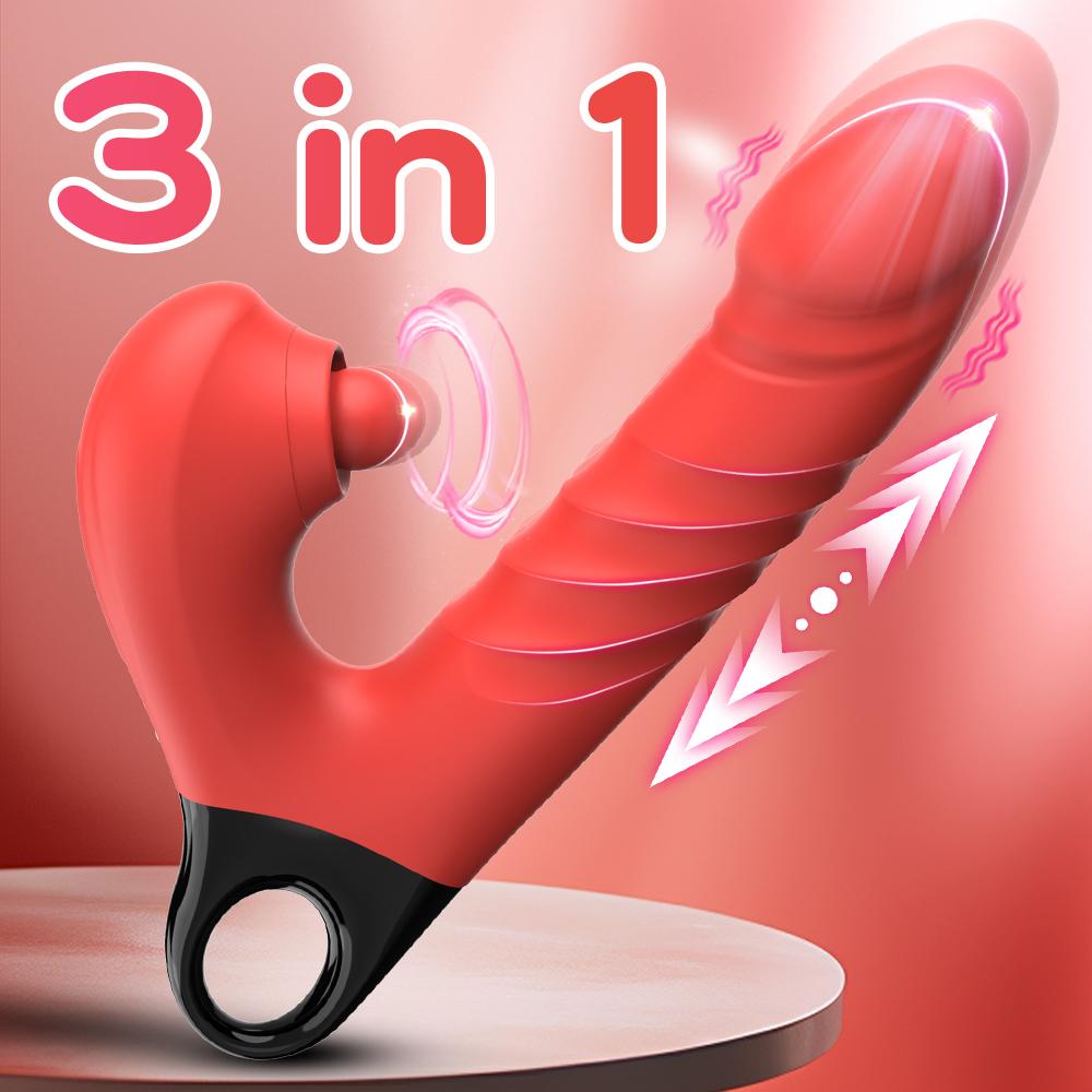 Female Sextoy Dildo Telescopic Clitoris Pulsing Vibrator G Spot Vagina Stimulator Anal Nipple Thrusting Massager Patting Clits Vibrator Anus Sexy Toys