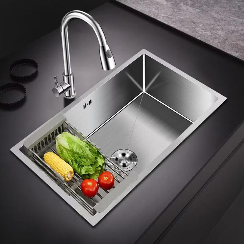 Handmade Brushed Stainless Steel Inset Kitchen Sink