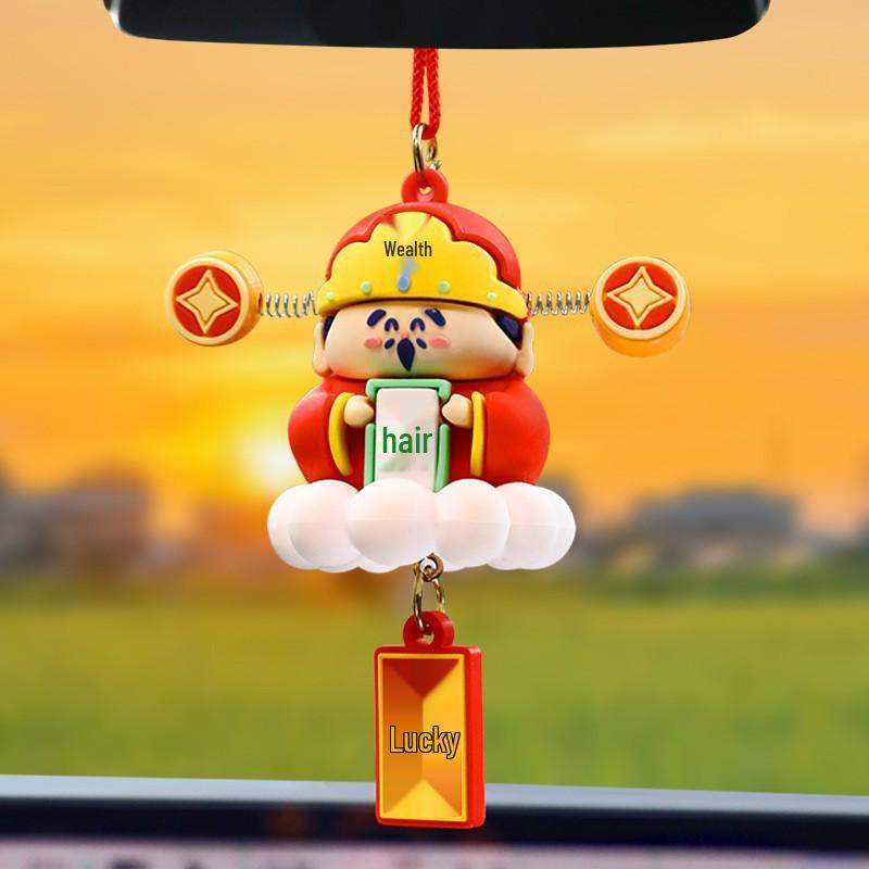 Creative God of Wealth Statue - New Year Decoration for Office, Car, or Desktop Gift