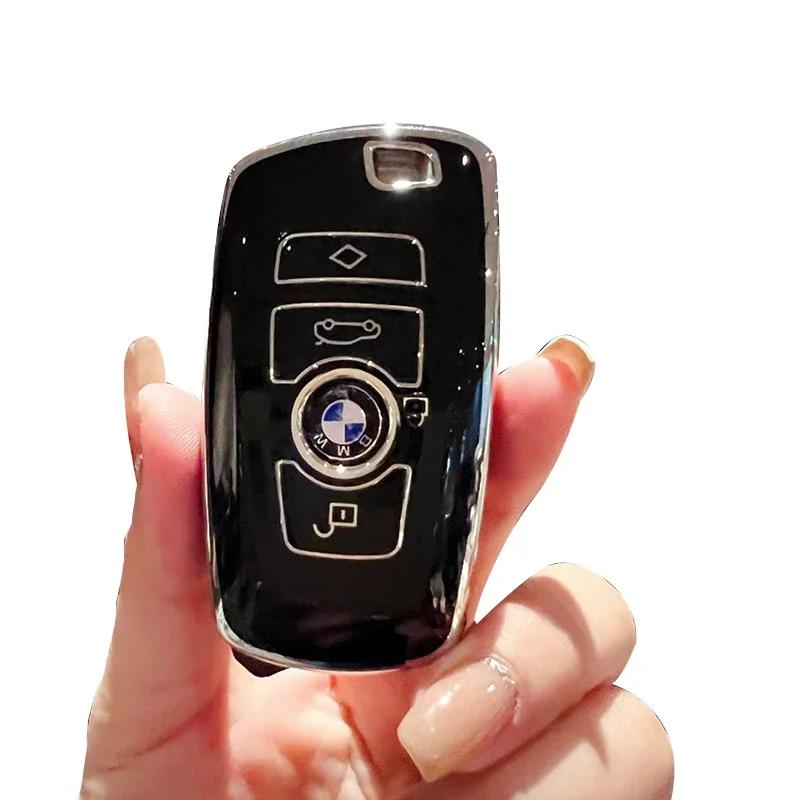 מחזיק מפתחות מחזיק מפתחות TPU לרכב כיסוי נרתיק מחזיק מפתחות מחזיק מפתחות עבור BMW Series 5 F30 F10 F18 X3 X4 F06 F02 M3 M5 מחזיק מפתחות