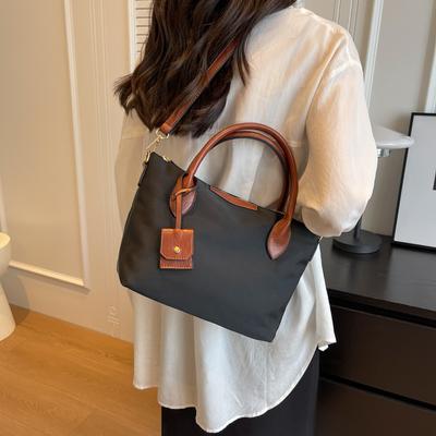 Kleine Tragetasche hochwertiges Nylon Oxford-Gewebe leichtgewichtige kontrastfarbene Knödeltasche Damen vielseitige Schulterhandtasche Damen