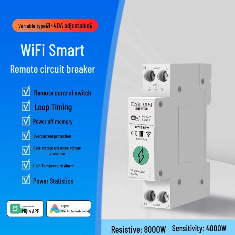 Mijia WiFi Smart Circuit Breaker: Remote Control & Wireless On/Off Switch with Metering.