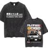 Camiseta Vintage Lavada Con Gráfico De Anime Initial D Drift AE86, Camisetas De Takumi Fujiwara Para Hombre Y Mujer, Cam 161