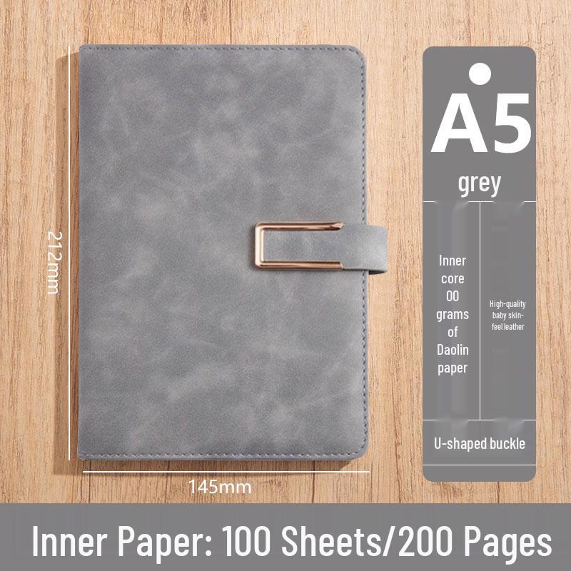 Personalized A5 Soft Leather Notebooks with Logo Printing: Custom Covers & Pages for Office Use