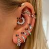 Hvězda Daith Piercing Helix Náušnice pro Dospívající Dívky Jemné Zirkonové Chrupavkové Doplňky Conch Tragus Rook Lalok Náušnice Kruhy Šperky