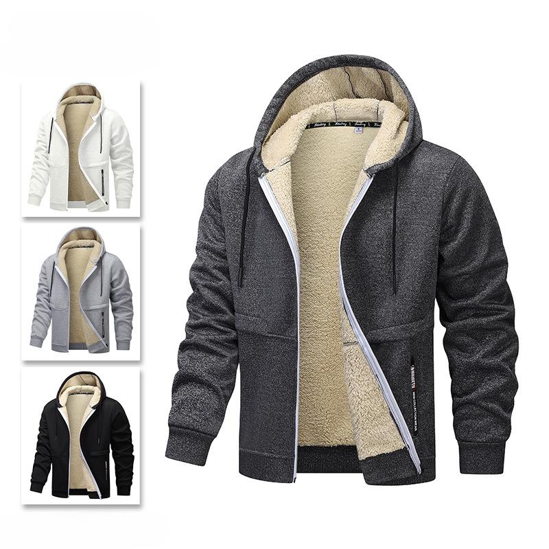 Høst og Vinter Fortykket Jakke Løs Lammeull Genser Byggeplass Arbeidsoveraller Jakke Menn