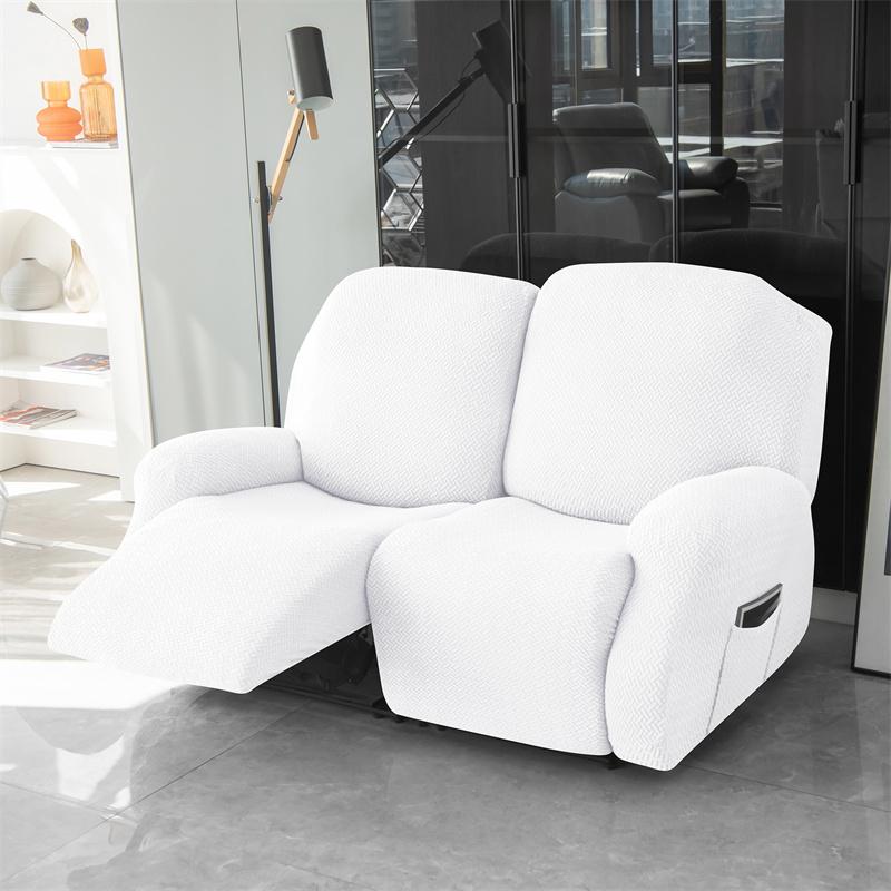 Nordic Solid Color Jacquard Recliner Sofa Coves For Living Room Stretch Reclining Chair Cover Relax Lazy Boy Armchair Slipcover