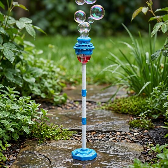 Straßenlaternen-Seifenblasenmaschine mit 2-in-1 Wassersprüh- & Seifenblasenmodus