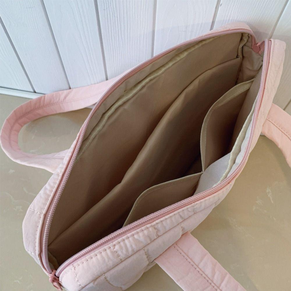 Solid Color Laptop Shoulder Bag Large Capacity Laptop Handbag New Tablet Sleeve Case Travel