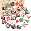 2pcs Soft Silicone Beads Christmas Tree Snowman Bell Shape Loose Beads For DIY Handmade Bracelet Earrings Jewelry Christmas Gift