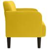 Two Seater Sofa Yellow 109 Cm Velvet