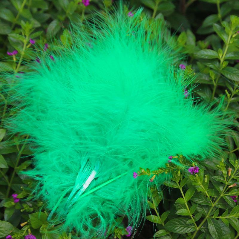 50Pcsdiy Color Feather Full Fleece Turkey Feather Clothing Antique Headdress Pet Toy Handicraft Decoration