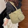 Solid Color Lightweight Women's Foldable Shoulder Bag Tote Bag