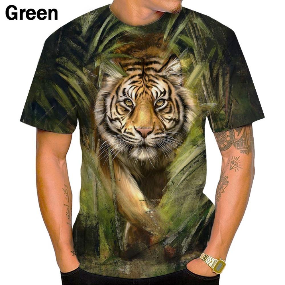 New Fashion Men's 3d Printing Summer T Shirt Animal Tops Tees