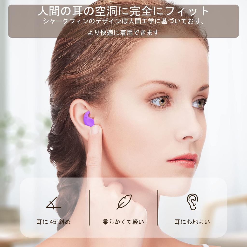 Öronproppar för sömn Komplett ljudisolering Sömnöra Öronproppar för live 2 par mjuka silikonljudreducerande öron Återanvändbara och tvättbara