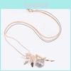 Angel Wing Necklace Floral Design Elegant Alloy Pendant Jewelry Gift For Women Special Occasion