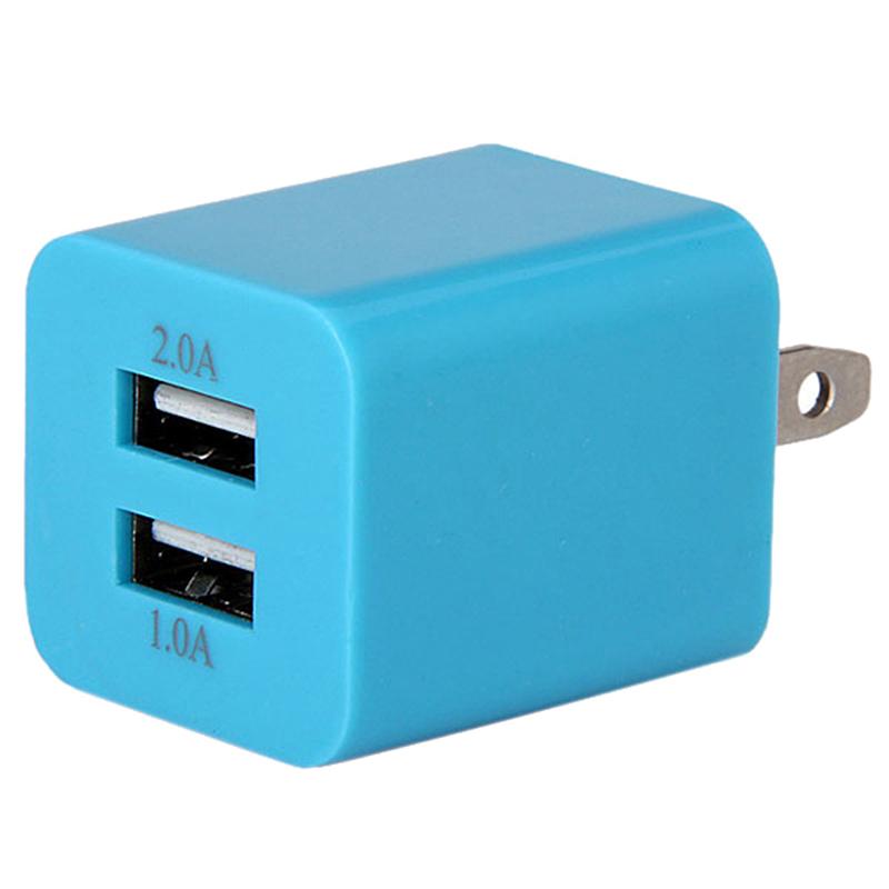 Cor 2 Portas Saída USB 5V Plug de Carregador de Parede Adaptador de Energia de Viagem Telefone