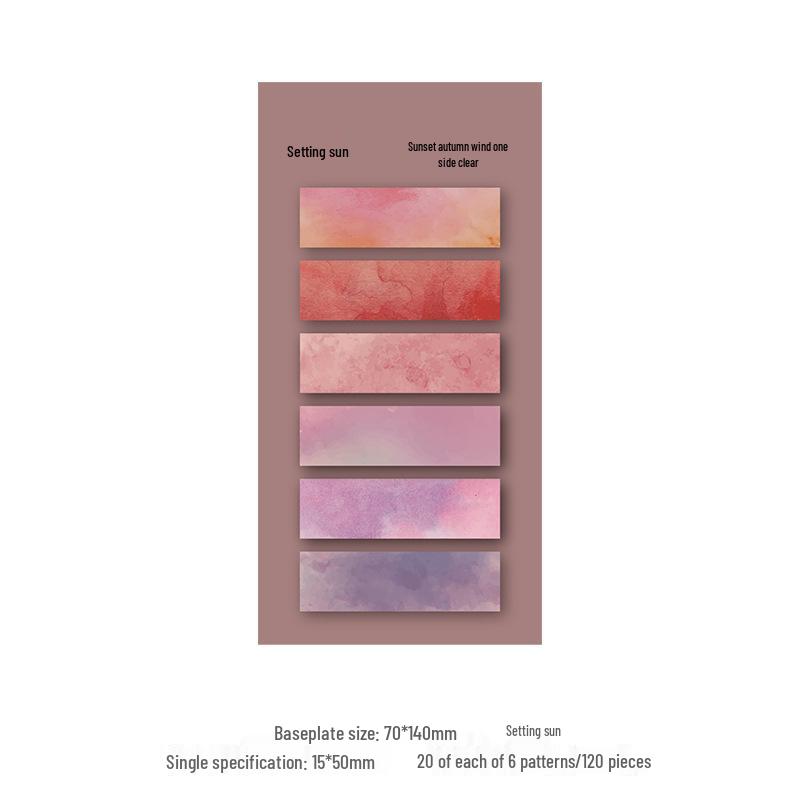 Stylish Gradient Sticky Notes for Students: Strong Adhesion, Girly Design, Perfect for Indexing and Memos, Reusable N Times