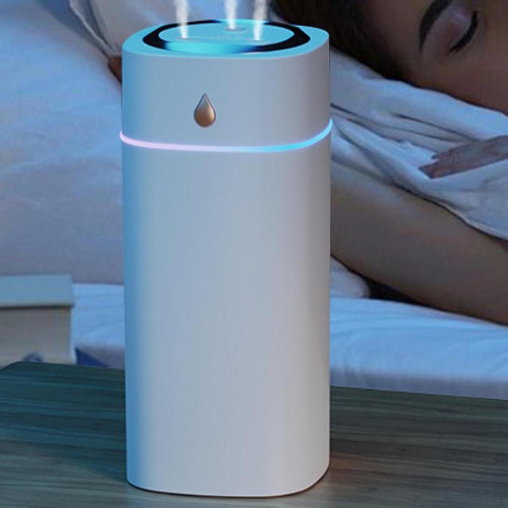 Desktop Humidifier Air Colorful Night Light with 3 Outlet Silent Small Personal for