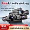 Tahograf ascuns cu 4 canale 1080P HD Mini Dash Cam Înregistrare video față stânga dreapta spate vedere nocturnă în buclă înregistrare DVR cutie neagră
