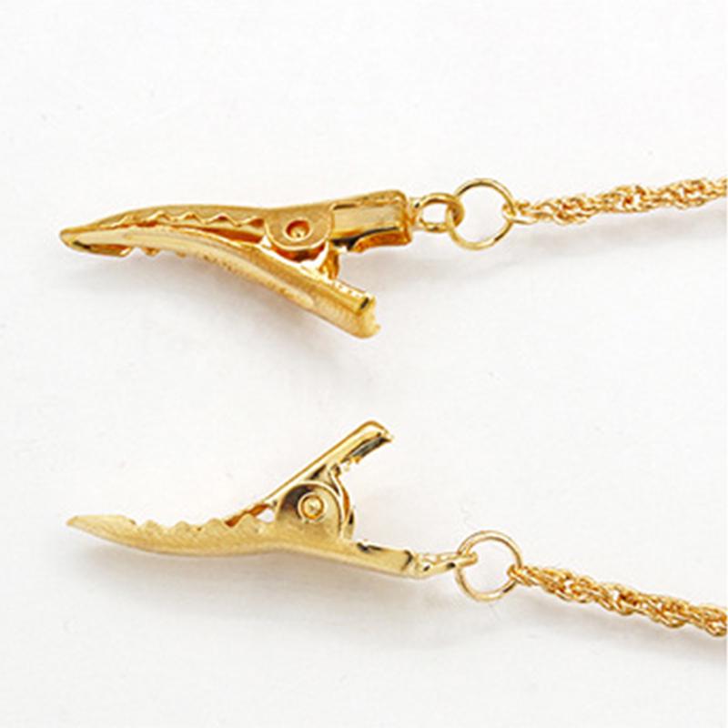 RUI RUI YU Gold Metal Leaf Hairgrip Hair Chain Hairpins Headband Hair Accessories Hair Clips for Bride Women